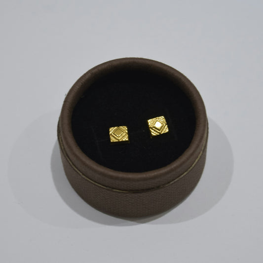 Square Gold Studs