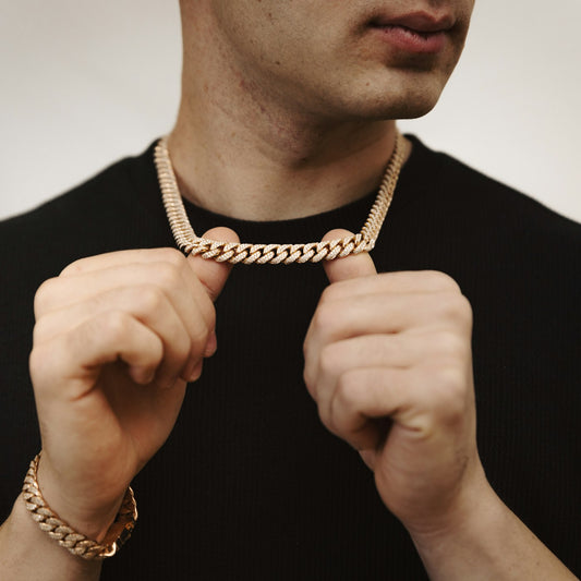Rose Gold Cuban Set