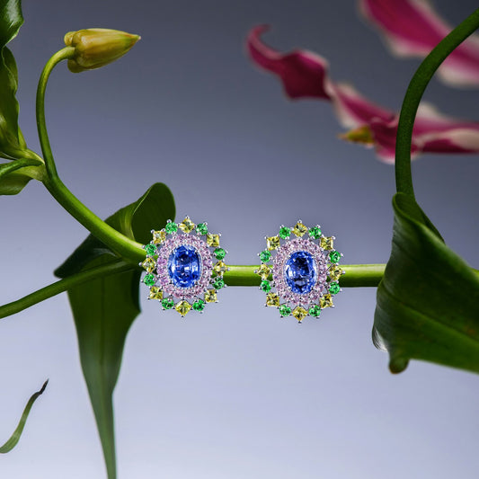 Sapphire & Diamond Earrings
